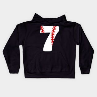 Seventh Birthday 7th BASEBALL Kids Hoodie